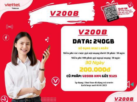 Đăng ký 4G Viettel 200k ưu đãi Data tốc độ cao 2025