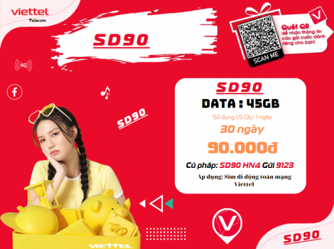 Cách đăng ký 5G Viettel 1 tháng 90k ưu đãi 2025