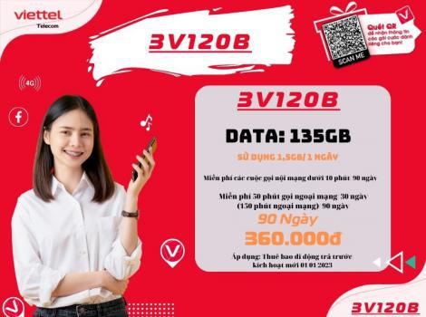 Các gói combo data 4G và gọi 3 tháng Viettel 2025
