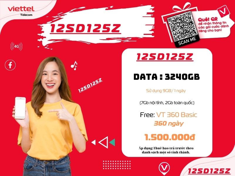 Gói 12V125Z của Viettel