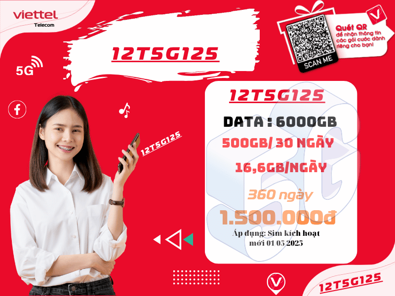 Cách Đăng Ký Gói 12T5G125 Viettel Qua Tin Nhắn