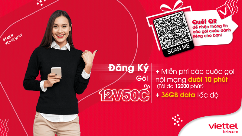 Gói 12V50C của Viettel