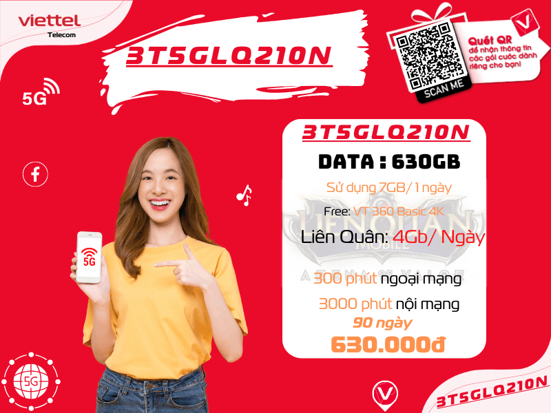Gói 3T5GLQ210N Viettel