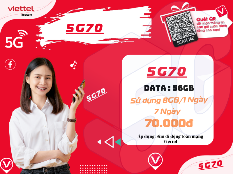 Gói 5G70 Viettel