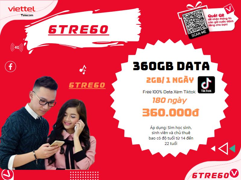 Gói 6TRE60 Viettel