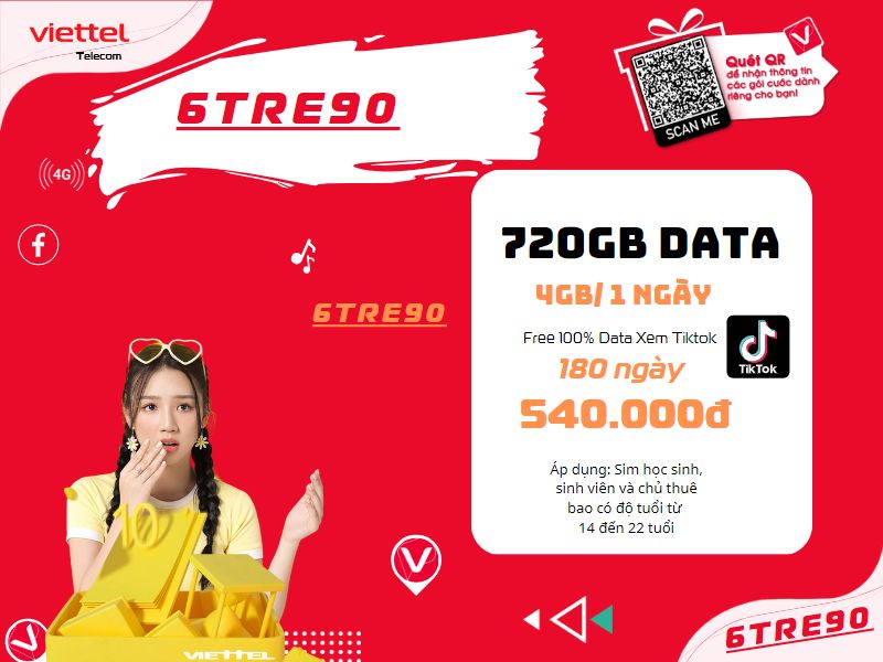 Gói 6TRE90 Viettel