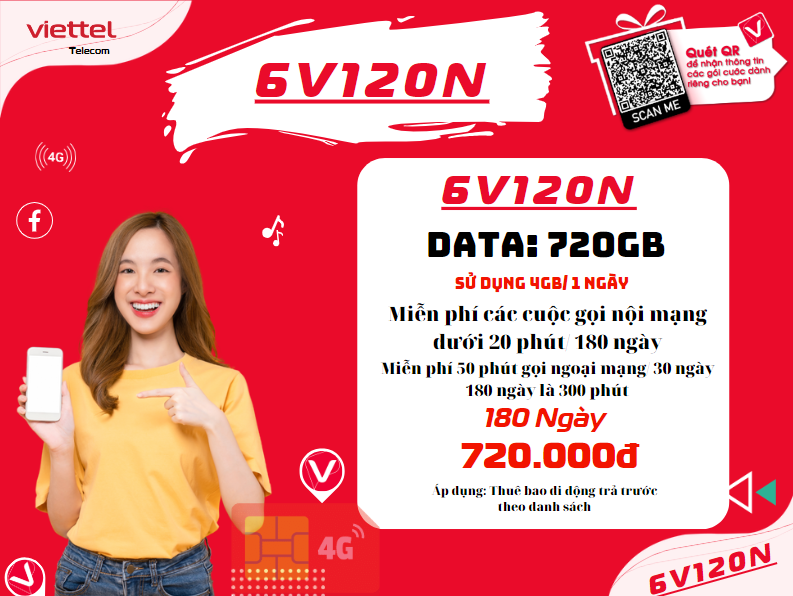 Gói 6V120N của Viettel