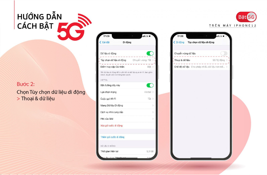Cài đặt sóng 5G trên Iphone 12