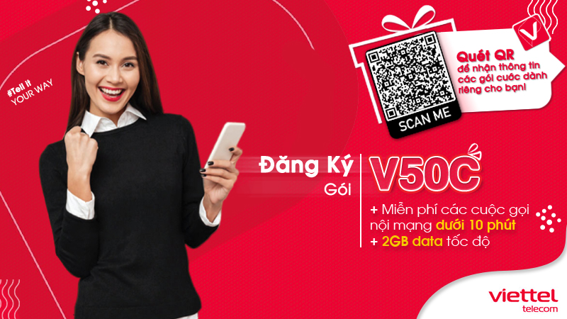 Gói combo Viettel 50k 1 tháng