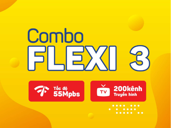 Gói internet và truyền hình Viettel Combo Flexi 3