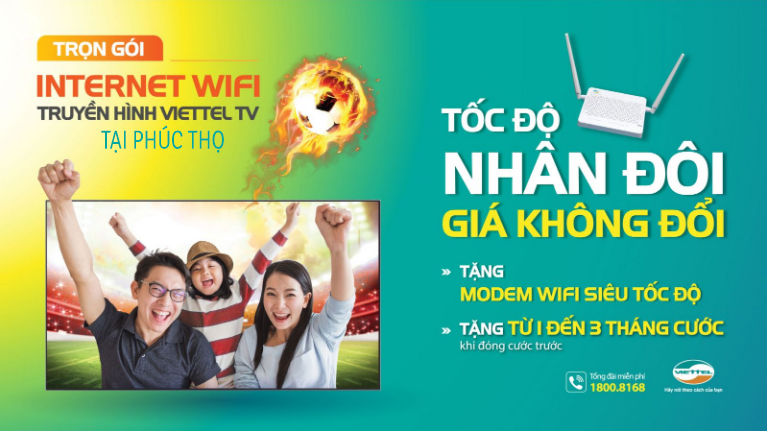 Lắp đặt wifi internet Viettel tại Phúc Thọ