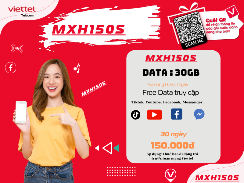 Gói MXH150S Viettel