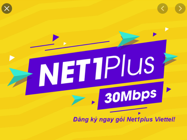 Gói cước Net1plus Viettel