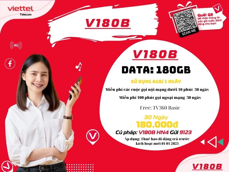Gói V180B của Viettel