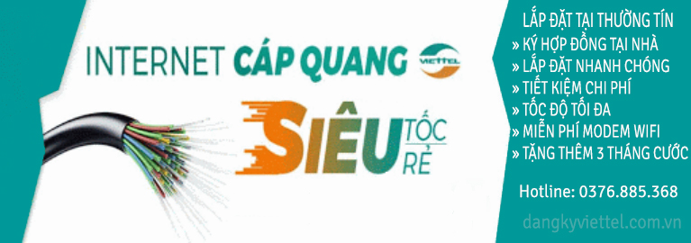 Lắp đặt internet cáp quang Viettel tại Thường Tín