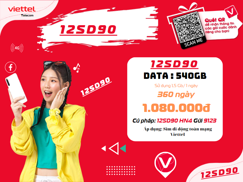 Gói 12SD90 Viettel