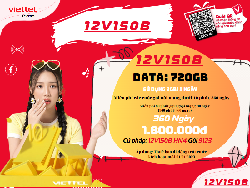 Gói 12V150B Viettel