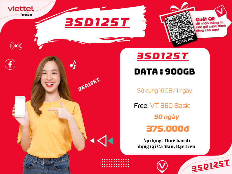 Gói 3SD125T Viettel