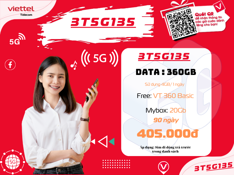 Gói 3T5G135 Viettel