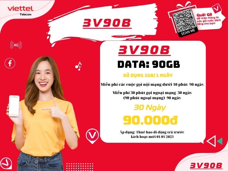 Gói 3V90B Viettel