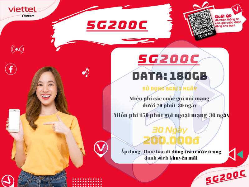 Gói 5G200C Viettel