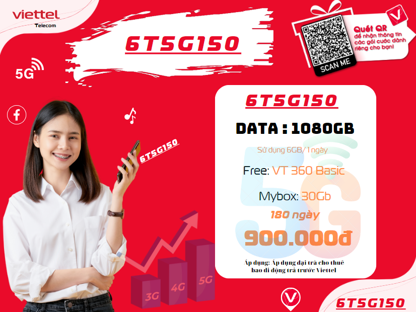 Gói 6T5G150 Viettel