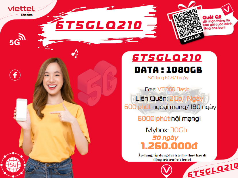 Gói 6T5GLQ210 Viettel