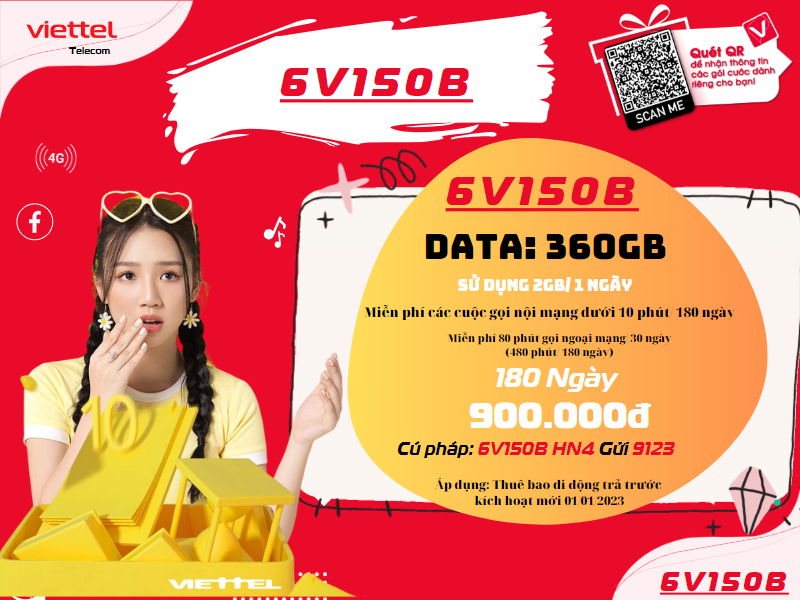 Gói 6V150B Viettel