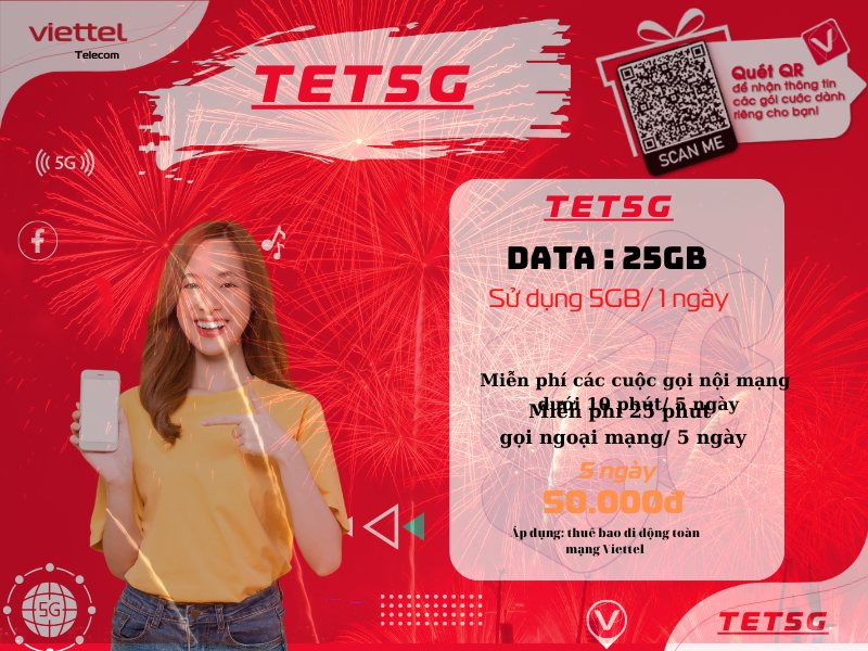 Gói Cước TET5G Viettel