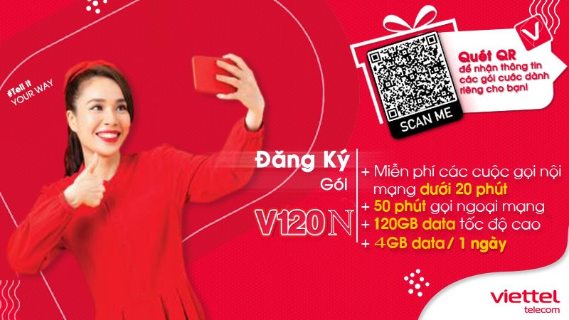 Gói cước V120N của Viettel