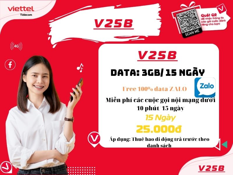 Gói V25B của Viettel