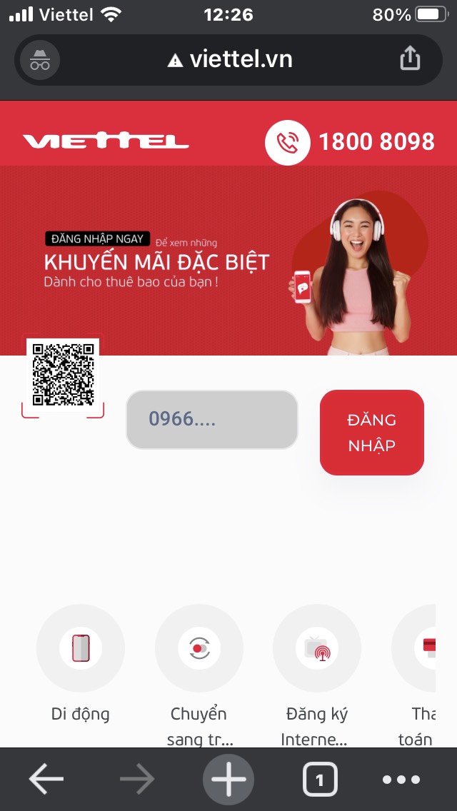 Kiểm tra sim có đăng ký được V120N Viettel